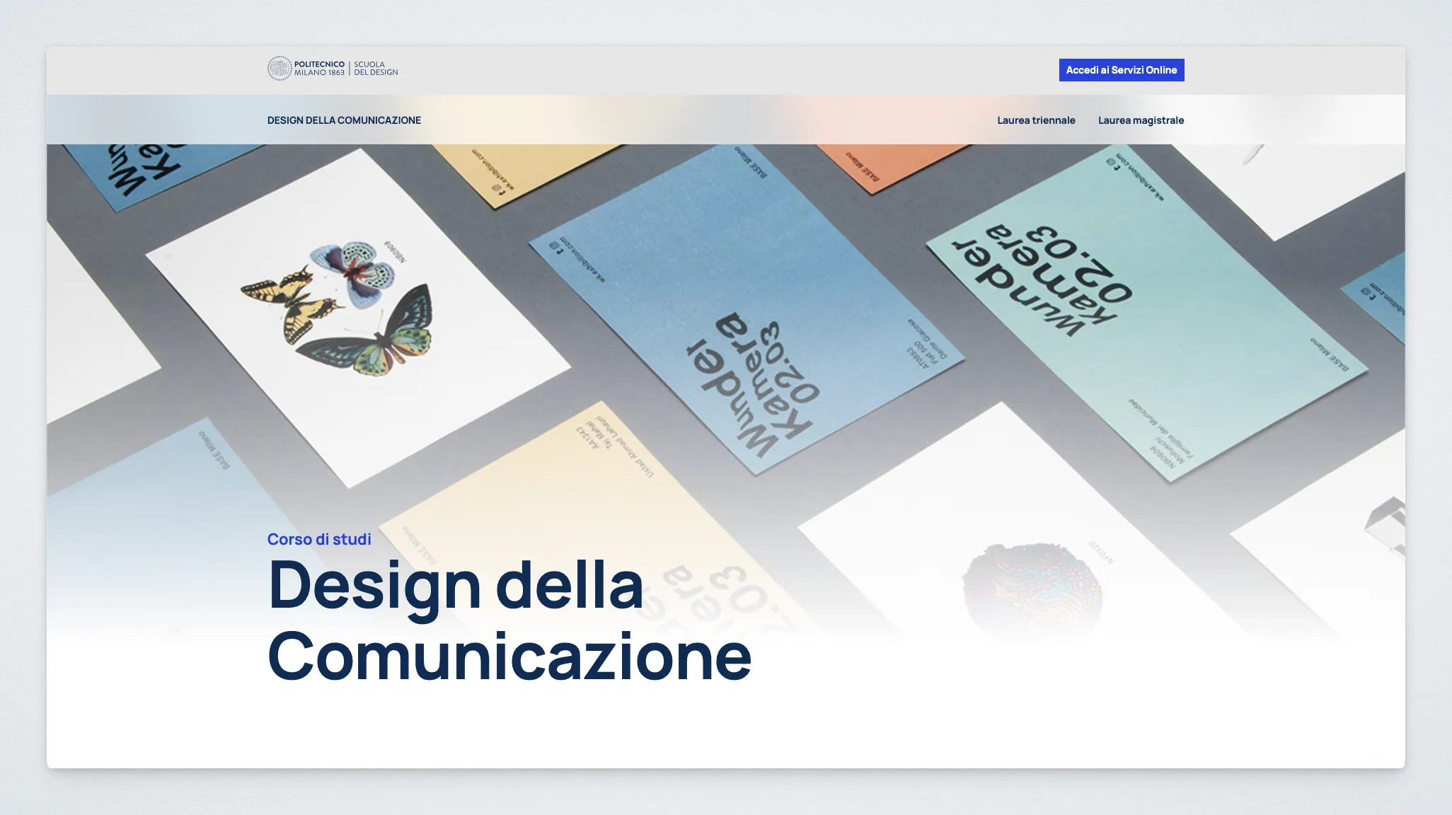 Frontend view of the homepage title section.